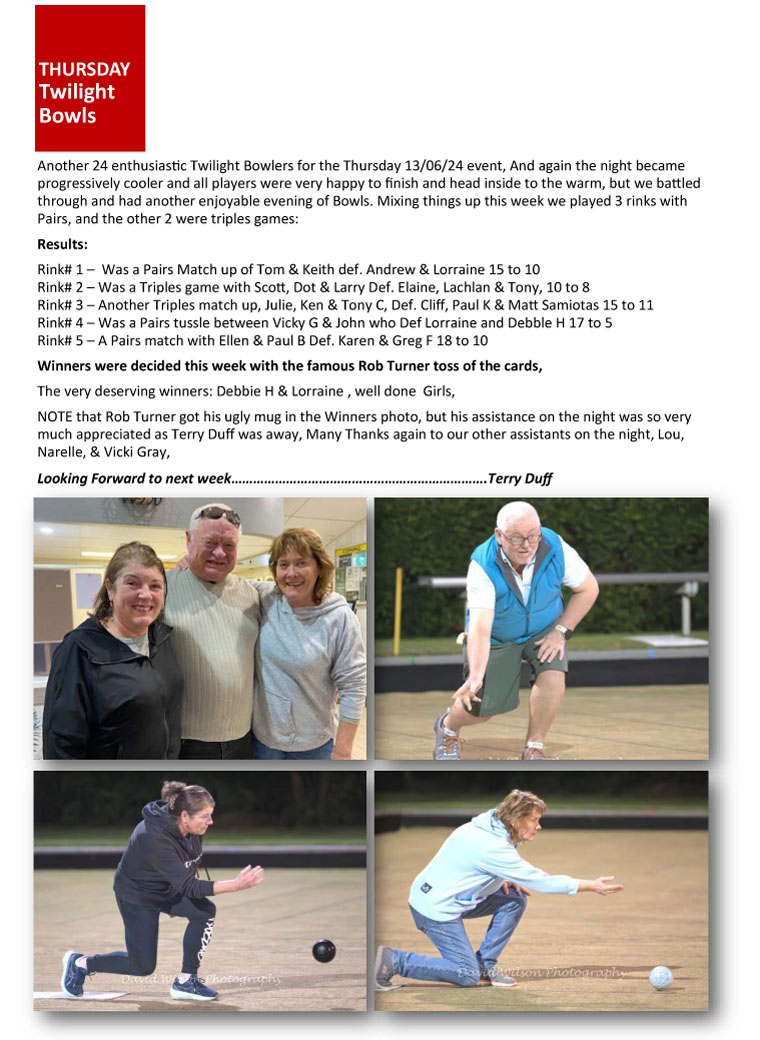 Twilight Bowls June13th 2024 Flyer